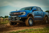 DEFENSA DELANTERA DE ALUMINIO CON PORTA WINCH RIVAL OFF ROAD SIN LED PARA RANGER RAPTOR 2022-2026