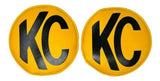 Protector Faro 6in Kc Retro Vinilo Amarillo Negro Para Auto Amarillo