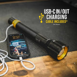 Linterna Led Kc Flx7k Recargable Usb-c 7000lm Blanco Negro