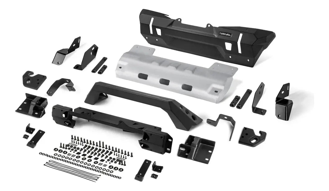 DEFENSA DELANTERA RIVAL 4X4 JEEP JL JK GLADIADOR 2007/2026 WINCH STTUBY