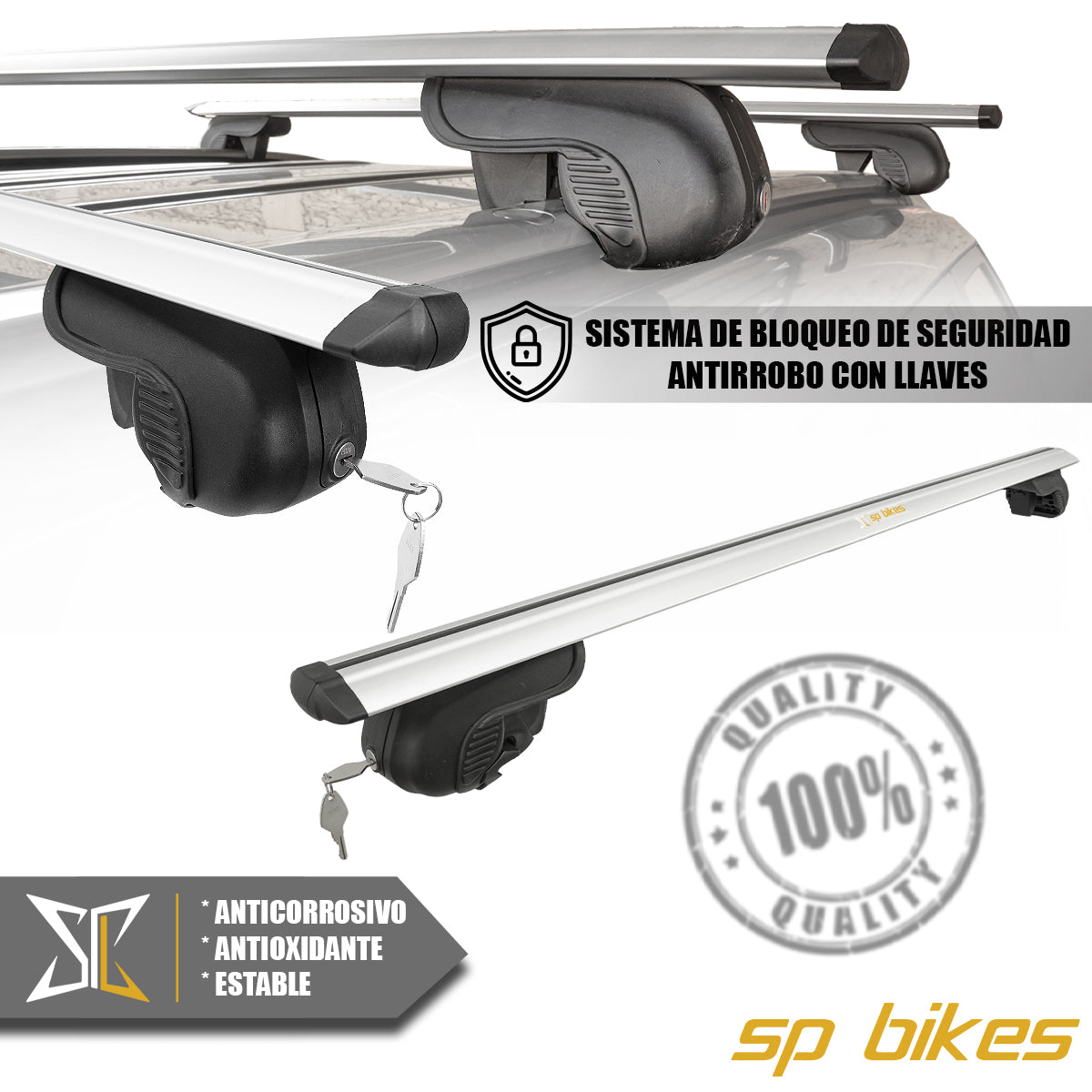 BARRAS PORTAEQUIPAJE TIPO THULE WINGBAR UNIVERSAL 125cm