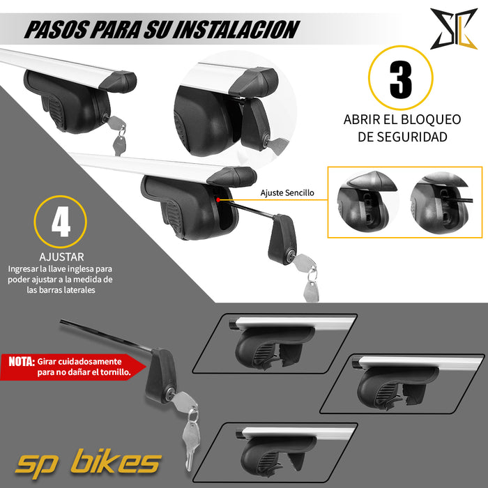 BARRAS PORTAEQUIPAJE TIPO THULE WINGBAR UNIVERSAL 125cm