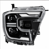 PAR DE FAROS DELANTEROS LED NEGROS ALPHAREX SERIE LUXX /CON LUZ ACTIVA/SEÑAL SECUENCIAL /FUNCION DE CAMBIO DE COLOR/ PARA FORD RANGER 2024/2026