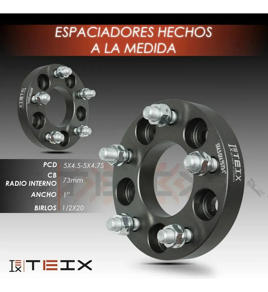 Adaptadores Teix Gris Honda Accord 13-20 5x114.3 73mm