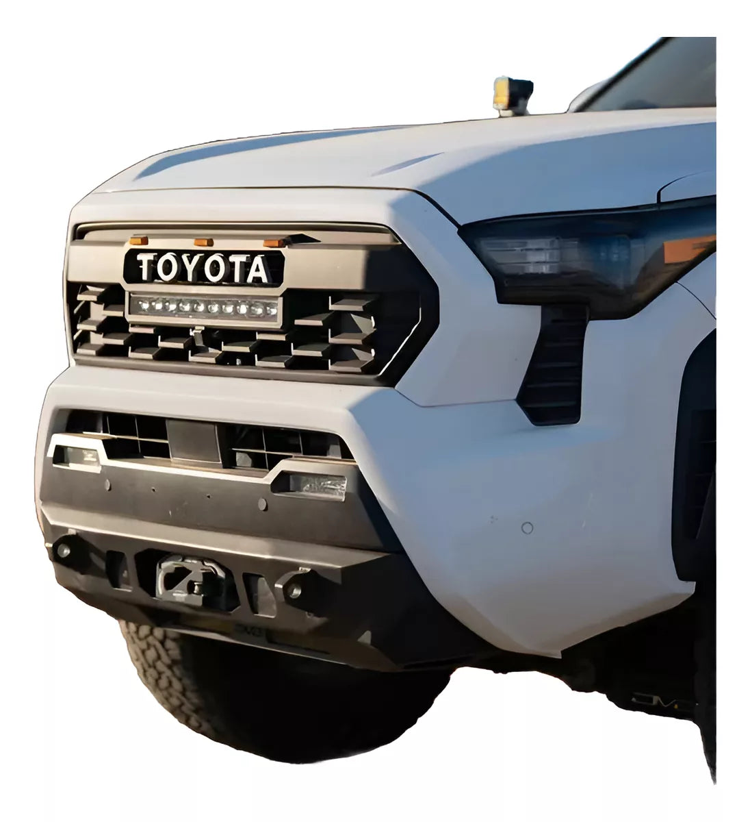 Parrilla Tacoma Trd Pro Con Barra LED y 3 LED Ambar Para Toyota Tacoma 2024 AL 2030 Nueva Linea