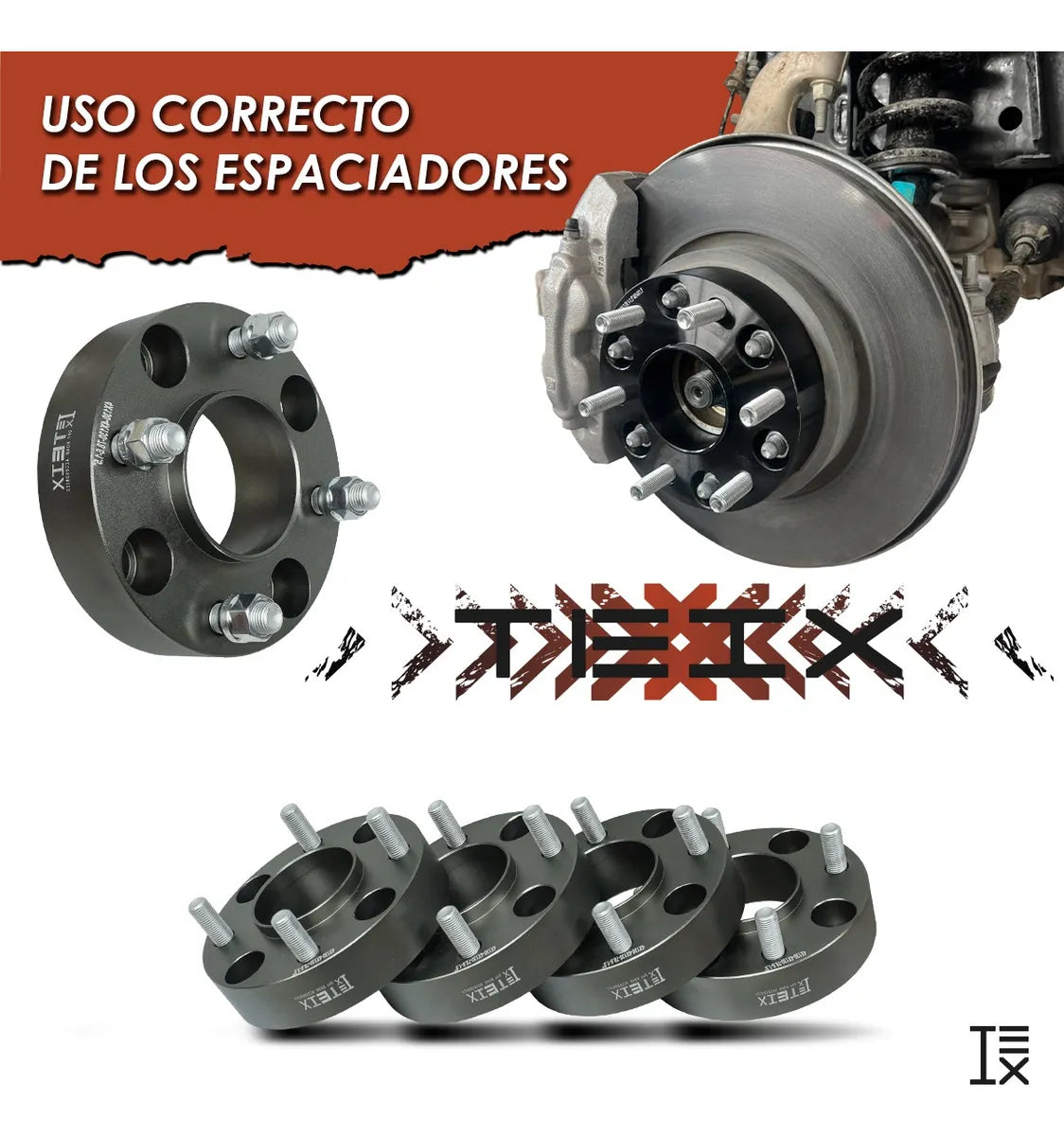 Espaciadores Teix Gris Vocho 4 Birlos 80-03 1.5