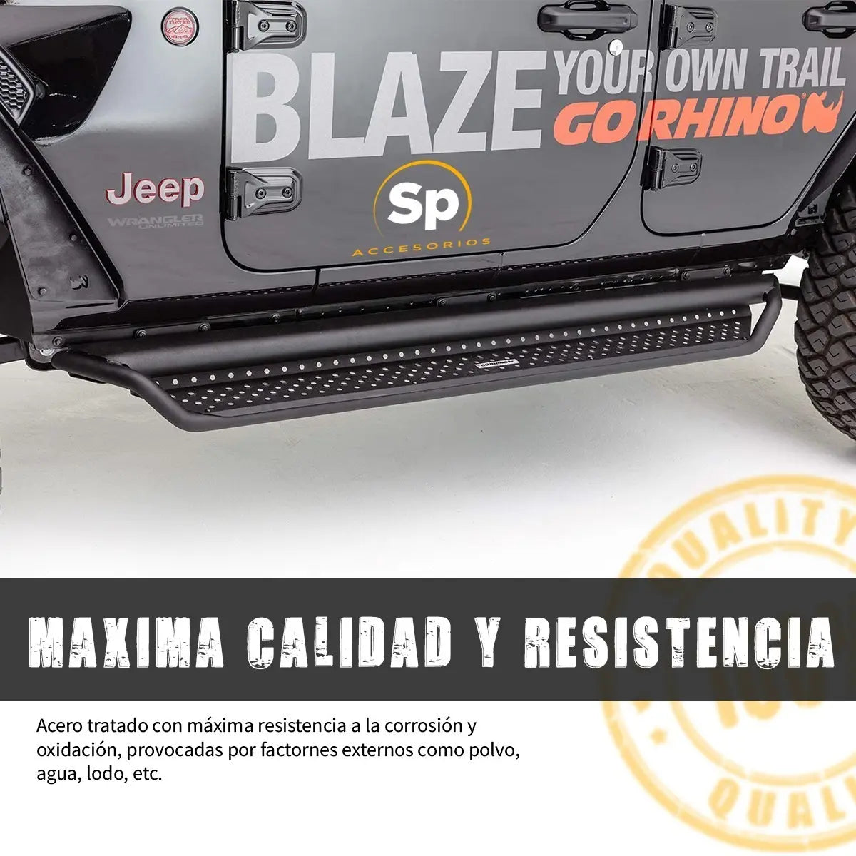 Estribos Dominator D1 para Wrangler JL 2018-2025 ( 4 Puertas)