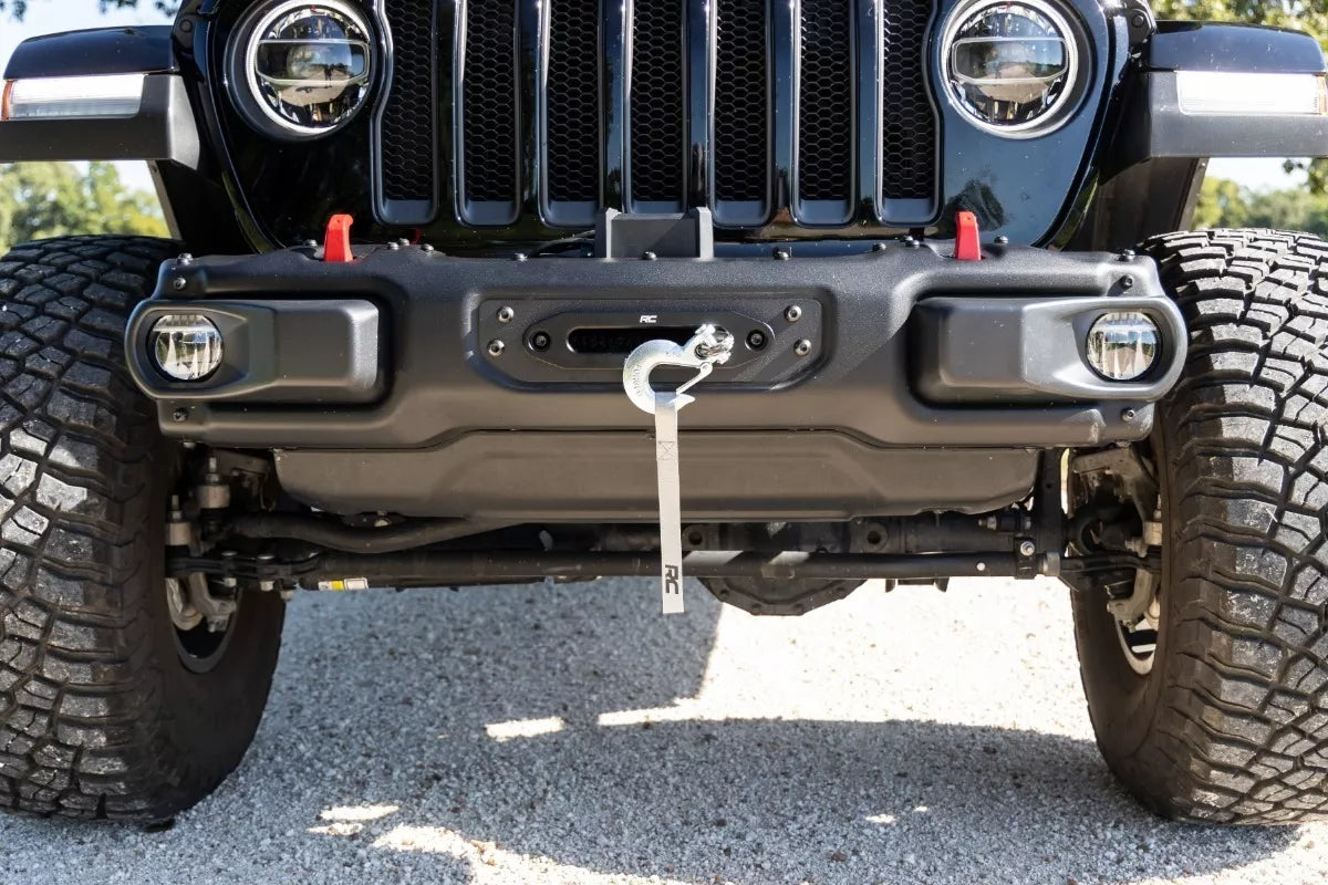 PLACA MONTAJE WINCH ROUGH COUNTRY JEEP WRANGLER JL 2018 A 2023