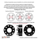 Kit Adaptadores 2pul 5/135 A 6/135 Ford F150 5x135 A 6x135