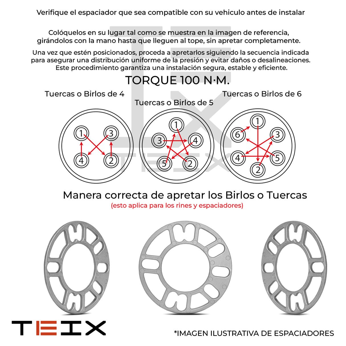 Espaciador Universal 5mm 4/5x100x108x110x112x114.3x120
