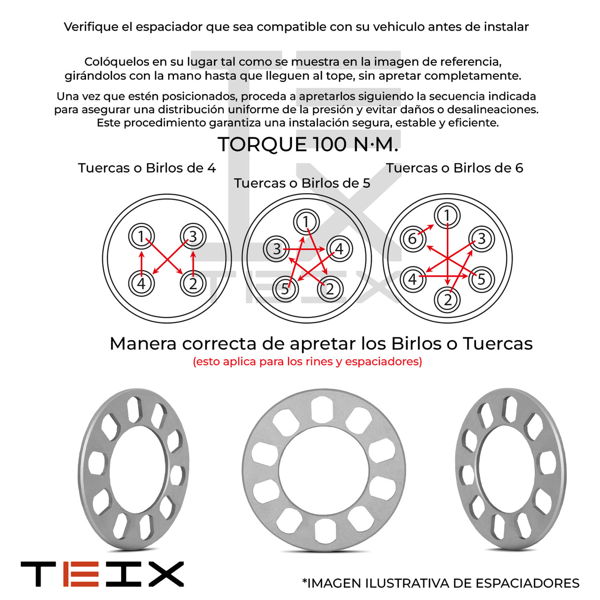 Espaciador Universal 6mm 4/5x100x108x110x112x114.3x120