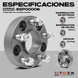 Kit Espaciadores Teix Aviator 2002-2005 1.25puLG