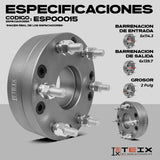 Kit Espaciadores 2 6x139 Gris Sin Centrador L200
