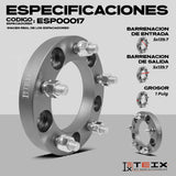 Kit Espaciadores Ford F100 53/1979 1 5/139 Cb108