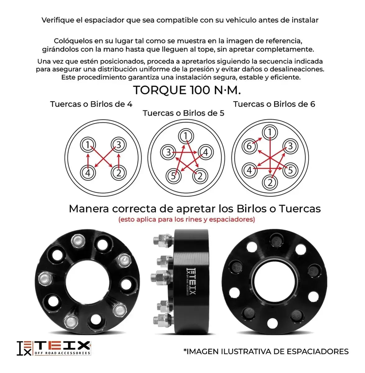 Espaciadores 5x120 1puLG Equinox 2010-15