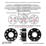 Kit Espaciadores 2puLG Llanta Mitsubishi Montero 2007-2021