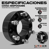 Kit 4 Espaciadores Teix 95mm Lc300 21-26 6x139.7