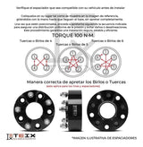 Kit Espaciadores Chevrolet S10 Max 1.5 PLG 6/130 Llanta Cb74