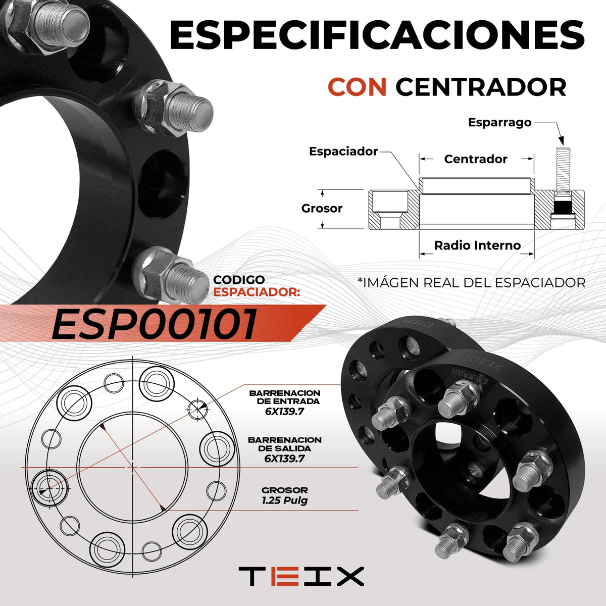 Espaciadores 1.25 De Rines Para Toyota Tacoma 2024-2025
