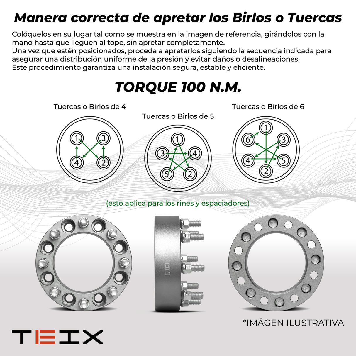 ESPACIADORES PARA BYD SHARK 2025-2027+ 6x139.7 CB 64.1mm 1.5" CON CENTRADOR
