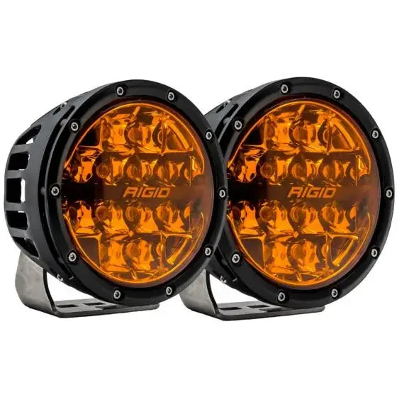 Faros Redondo Rigid 360 Series 6" Spot Con Amber PRO Lens (Par)