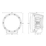 Faros Redondo Rigid 360 Series 6" Spot Con Amber PRO Lens (Par)