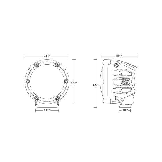Faros Redondos Rigid 360 Series RGB de 4" Drive (par)