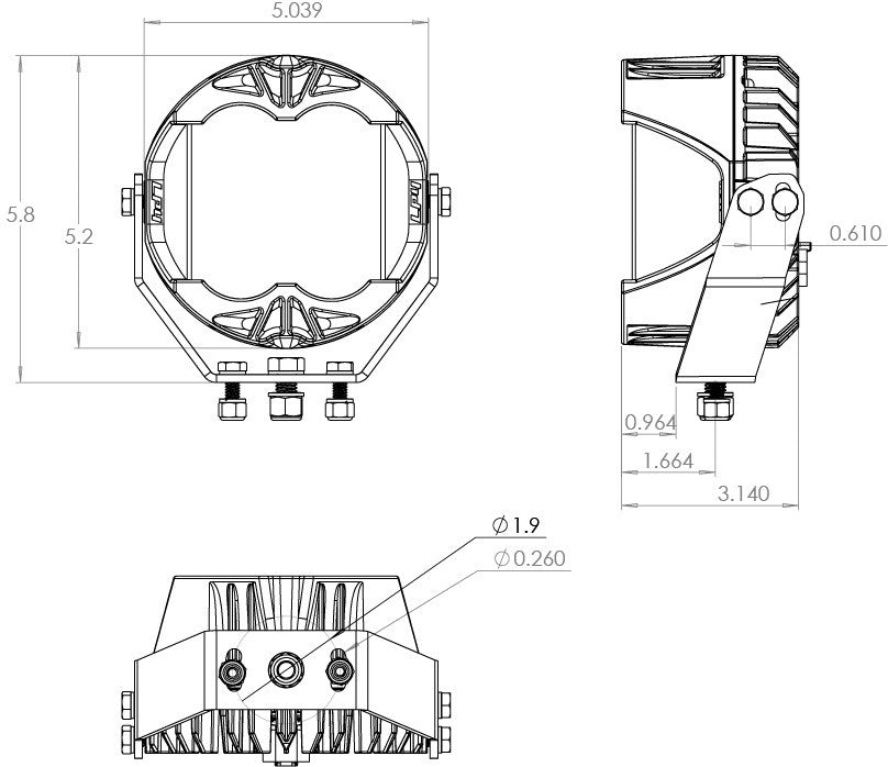 PAR DE FAROS BAJA DESINGS LP4 PRO SPOT LED CLEAR