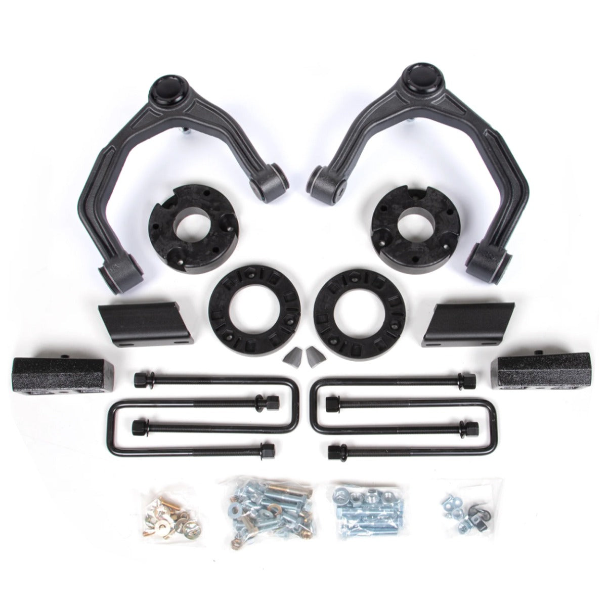 KIT DE ELEVACIÓN 3.5" + FOX ADVENTURE TRASEROS ZONE OFF ROAD PARA CHEVY/GMC SILVERADO SIERRA 4/WD 19-23