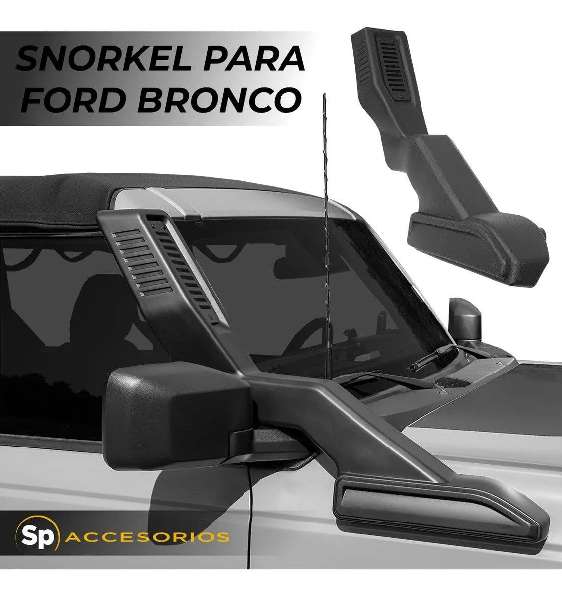 Snorkel De Alto Filtrado De Aire Para Ford Bronco 2021-2024 Badlands Sasquach