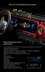 Pantalla Dashboard Digital Carobotor JEEP WRANGLER JL-JT 4XE LHD 2018-2023/ 2025 Naranja