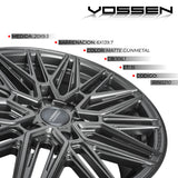 Rin Vossen Hf-6 1 20x9.5 6/139.7 Matte Gunmetal Forjados Matte Gunmetal