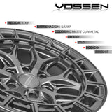 RIN VOSSEN 17X9 6X139.7 CB106.1 ET0 HFX-1 MATTE GUNMETAL