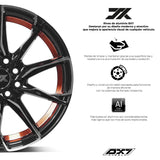 RINES BX7 FW1 15 4X100X108/ ET 35/ CB 73.1/ UNDERCUT RED