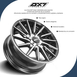 RINES BX7 FW3 13 4X100X114.3/ ET28/ CB 73.1/ BLACK POLISH FACE & LIP