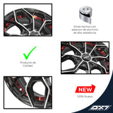 RINES BX7 FW8 14 4X100/108 / ET 35/ CB 73.1/  BLACK WITH FACE AND LIP MACHINED+RED UNDER CUT