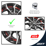 RINES BX7 FW0 14 4X100/108 ET 35/ CB 73.1/ BLACK WITH FACE AND LIP MACHINED+RED UNDER CUT
