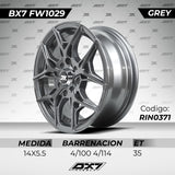 RINES BX7 FW1 14 4X100/114.3 ET 35/ CB 73.1/ GREY
