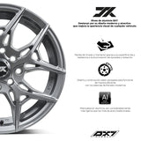 RINES BX7 FW1 14 4X100/114.3 ET 35/ CB 73.1/ GREY