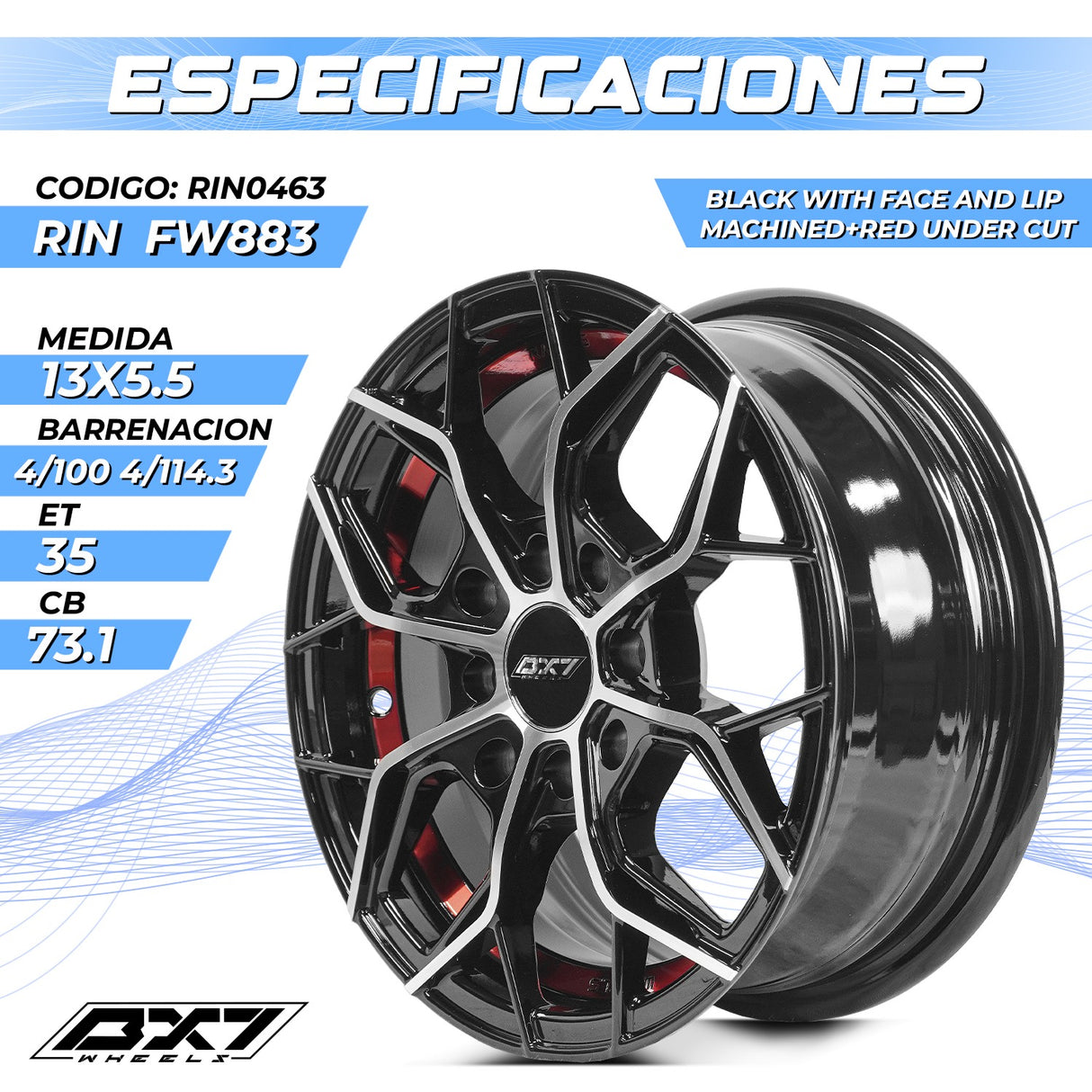 Rines Deportivos 13 Ms Tsuru Spark Chevy Golf 4/100
