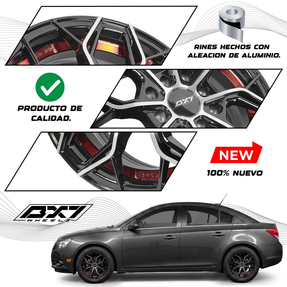 Rines Deportivos 13 Ms Tsuru Spark Chevy Golf 4/100