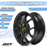 RINES BX7 FW4 14 4X100/114.3/ ET 30/ CB 73.1/ Satin Black