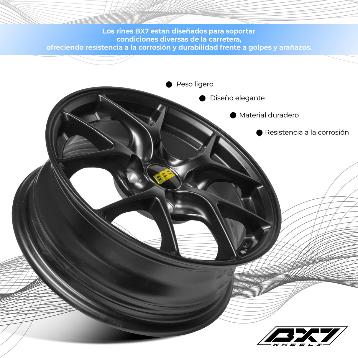 RINES BX7 FW4 14 4X100/114.3/ ET 30/ CB 73.1/ Satin Black