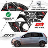RINES BX7 FW8 14 4X100/108 / ET 35/ CB 73.1/  BLACK WITH FACE AND LIP MACHINED+RED UNDER CUT