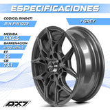 RINES BX7 FW1 14 4X100/114.3 ET 35/ CB 73.1/ GREY
