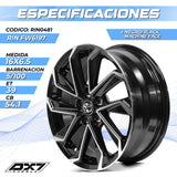 RIN BX7 FW6 16 5X100/ ET 39/ CB 54.1/ NEGRO-BLACK MACHINED FACE
