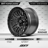 RIN BX7 FC9 17 6X139.7/ ET 0/ CB 110/ GUN METAL/COATED MATTE BLACK