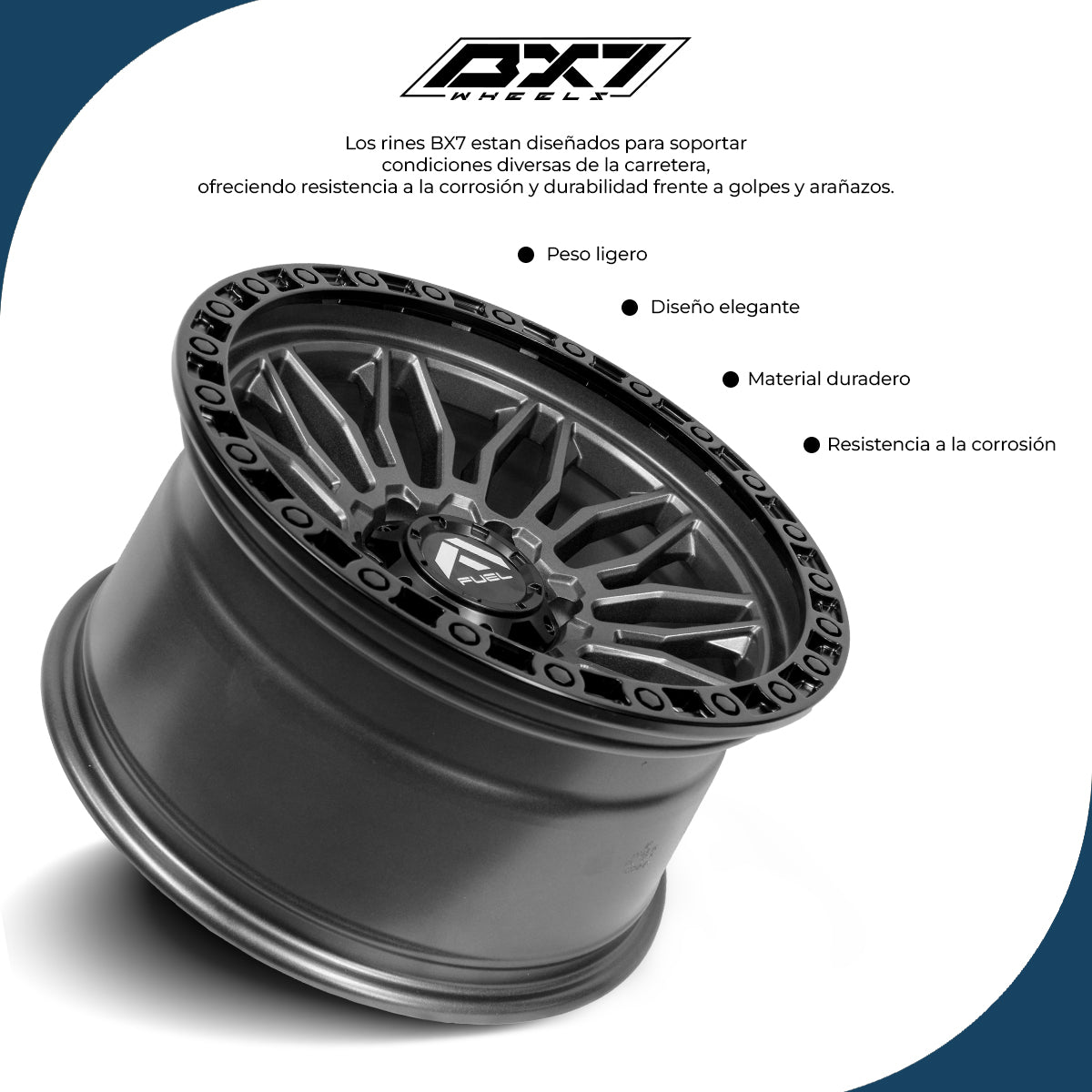 RIN BX7 FC9 17 6X139.7/ ET 0/ CB 110/ GUN METAL/COATED MATTE BLACK