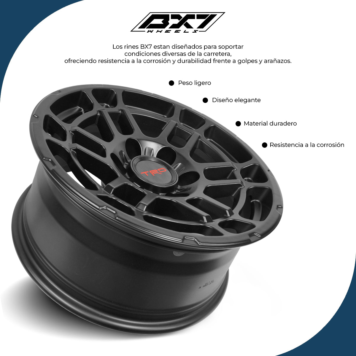RIN BX7 FW8 17 6X139.7/ ET 5/ CB 106.1/ NEGRO/MATTE BLACK