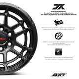 RIN BX7 FW8 17 6X139.7/ ET 5/ CB 106.1/ NEGRO/MATTE BLACK
